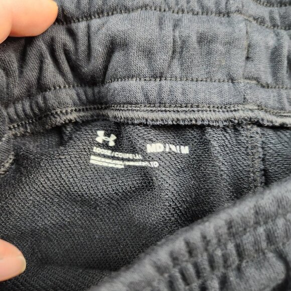 Under Armour Project Rock Mens size M Medium Terry Sweat Shorts Hardest Worker - Picture 3 of 10